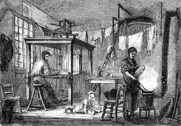 Ein Lyoner Weber und seine Familie, ca. 1880